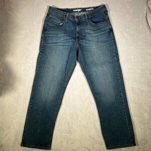 Wrangler Jeans Mens‎ 36/30 Blue Denim Straight Leg Relaxed Fit Cowboy Chore Work
